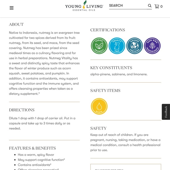 Young Living bundle of 5 ml bottles of Nutmeg & Ginger - Picture 3 of 7